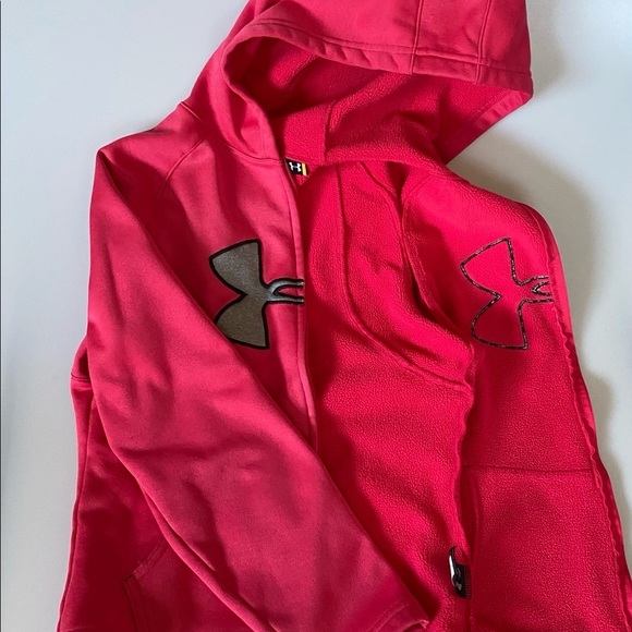 UNDER ARMOUR Girls Sports Hoodie Jacket Zipper - Picture 7 of 11